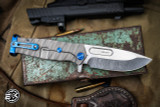 Medford USMC FF Fighter Flipper Folding Knife Blasted Gray Lightning Sculpted Titanium 4.25" Tumbled