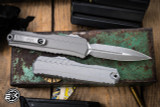 Microtech Cypher II OTF Automatic Knife Natural Clear Gray 3.5" Dagger Apocalyptic Stonewash 1242-10APNC