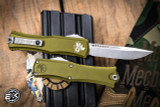 Microtech 30th Anniversary Hera II Mini OTF Automatic Knife OD Green 3" Drop Point Stonewash 1703M-10OD30