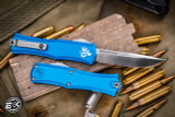 Microtech 30th Anniversary Hera II Mini OTF Automatic Knife Blue 3" Drop Point Satin 1703M-4BL30