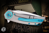 Skiff Fugitive Titanium Framelock Sea Foam Accents 3.25" Hand Rubbed 