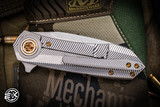Skiff Blades Asylum Titanium Blasted Milled Framelock Bronze Accents 3" Stonewash #2 