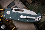 Demko Knives AD20 Green G10 Sharklock 3.6" 20CV Sharkfoot Stonewash
