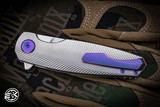 Holt Bladeworks Morpheus Titanium Feather Purple Accents 3.25" MagnaCut Stonewash