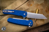 ProTech Malibu Blue Nexus 1999 Flipper Button Lock Knife 3.25" MagnaCut Reverse Tanto Stonewash