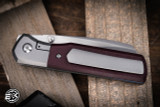 Enrique Pena Custom "LUXE" Burgundy G10 Titanium Blasted  3.25" Hand Rubbed
