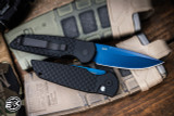 ProTech TR-3 X1 Automatic Knife Black Fish Scale w/ Safety 3.5" Clip Point Sapphire Blue