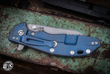 Rick Hinderer Knives XM-24 Skinny 4.0" Wharncliffe Knife Black G10, Battle Blue