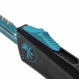 Microtech Combat Troodon Gen III OTF Automatic Knife Turquoise 4" Serrated Stonewashed 1143-10TQ