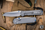 Chris Reeve Knives Large Sebenza 31 Glass Blasted Left-Hand Titanium Knife 3.6" Insingo L31-1686
