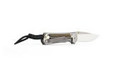 Chris Reeve Knives Large Sebenza 31 Folding Knife Polished Titanium, Macassar Ebony Inlay 3.6" MagnaCut Drop Point Polished L31-1636