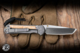 Chris Reeve Knives Small Sebenza 31 Folding Knife Titanium Knife, Box Elder Inlay 3" MagnaCut Tanto S31-1132