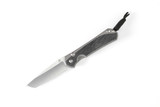 Chris Reeve Knives Large Sebenza 31 Glass Blasted Inlay Micarta Canvas Black Titanium Knife 3.6" Tanto L31-1232