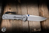 Chris Reeve Knives Large Inkosi Folding Knife Glass Blasted Titanium 3.6" MagnaCut Drop Point  LIN-1108