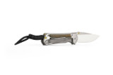 Chris Reeve Knives Small Sebenza 31 Folding Knife Polished Titanium Knife, Macassar Ebony Inlay 3" MagnaCut Drop Point S31-1636