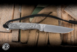 Chris Reeve Knives Inyoni Fixed Blade Knife Black Micarta 3.7" MagnaCut Drop Point Stonewash INY-1000