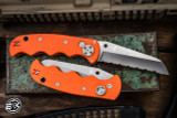 Spyderco Autonomy Automatic Folding Knife Orange G-10 3.7" Satin Serrated Spyderedge
