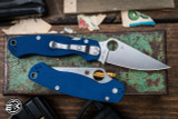 Spyderco Paramilitary 2 Folding Knife Cobalt Blue G10 3.4" SPY27 Satin C81GPCBL2