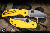 Spyderco Sage 5 Lightweight Compression Lock Folding Knife Yellow FRN 3" MagnaCut Leaf Satin  C123PYL