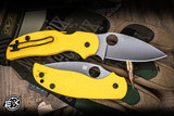 Spyderco Sage 5 Lightweight Folding Knife Yellow FRN 3" MagnaCut Leaf Satin C123PYL