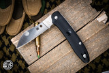 Spyderco Roadie XL Double Dent Slipjoint Folding Knife Black FRN 2.7" M398 Sheepsfoot Satin C267BKP
