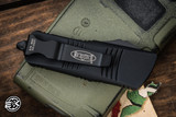 Preowned-Microtech Troodon Mini OTF Automatic Knife 1.9" Tanto Black Tactical 240-1T