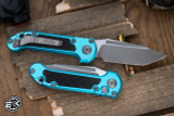 Microtech LUDT Gen III Automatic Knife Turquoise  Aluminum 3.5" Apocalyptic 1136-10APTQ