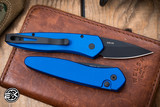 Pro-Tech Half-Breed Automatic Knife Blue Aluminum 2" Black S35VN 3607-BLUE