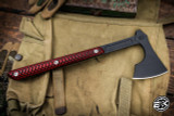 RMJ Tactical Tomahawk Raven Black Widow Red G-10 14.5" Black