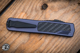 Preowned-Guardian Tactical SCOUT OTF Automatic Knife Gray/Carbon Fiber Inlay 3.4" Clip Point Black 142111
