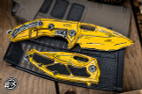 Heretic Knives Medusa Manual Folding Knife Cell-Shaded Yellow 3" MagnaCut Tanto Yellow H009-CS-YW