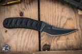 Bastinelli Knives Custom "DBS" Fixed Blade Tsukamaki Wrap Bronze Menuki 3.7" Black