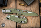 Microtech Standard Issue "MSI" Ram-LOK Manual Folding Knife FDE Green 3.85" M390 Vintage Green 210T-1PMCVG