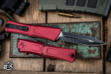 Microtech Combat Troodon Gen III OTF Automatic Knife Merlot Red 4" Dagger Black 1142-1MR
