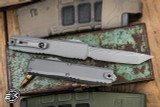 Microtech Ultratech Gen III ZBP OTF Automatic Knife Natural Clear Aluminum 3.5" M390 Tanto Apocalyptic Stonewash 1123-10APNC