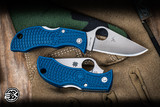 Spyderco Manbug Folding Knife Cobalt Blue FRN 1.96" CPM SPY27 MPCBL