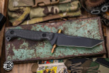 Toor Knives Krypteia T Fixed Blade Knife Socom Black G10  4" Tanto Black