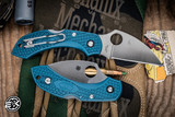 Spyderco Dragonfly 2 Lockback Folding Knife Lightweight Blue FRN 2.28" Wharncliffe Satin C28FP2WK390