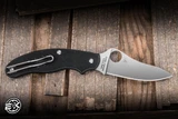 Spyderco UK Pen Knife Folding Knife Black FRN 3" BD1N Drop Point Satin C94PBK3