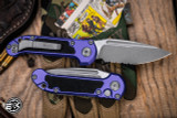 Microtech LUDT Gen III Automatic Folding Knife Purple 3.4" M390 Drop Point Apocalyptic Serrated 1135-11APPU