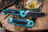 Microtech LUDT Gen III Automatic Folding Knife Turquoise 3.4" M390 Tanto Black 1136-1TQ