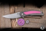 EKnives Edition-Shirogorov Quantum Ursus Titanium Pink G10 3.75" Cromax Stonewash
