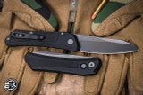 Pro-Tech Dmitry Sinkevich Oligarch Automatic Folding Knife Black Aluminum 3.25" MagnaCut DLC Smoky Grey