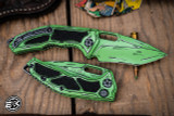 Heretic Knives Medusa Automatic Knife Toxic Green Cell-Shaded 3.25" Recurve Green H012-CS-TX