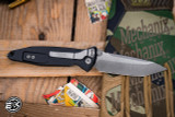 Microtech Socom Elite Folding Knife White-Blue 4" Tanto Apocalyptic Stonewash 161-10AP