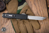 Microtech Ultratech Gen III ZBP OTF Automatic Knife 3.5" M390 Tanto Stonewash Serrated 1123-11