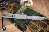 Microtech Ultratech Gen III ZBP OTF Automatic Knife Natural Clear 3.5" M390 Apocalyptic Tanto Stonewash Serrated 1123-11APNC
