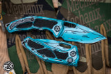 Heretic Knives Medusa Automatic Knife Turquoise Cell-Shaded 3.25" Recurve H012-CS-TQ