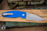 Three Rivers Manufacturing NEUTRON 2 Folding Knife Royal Blue Flat G10 3" Stonewash