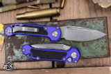 Microtech LUDT Gen III Automatic Folding Knife Purple/Grip Inlay 3.4" Drop Point Stonewash 1135-10PU